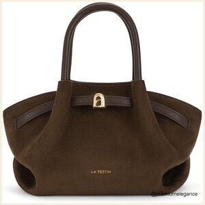 Genuine Leather Small Satchel Purse Mini Tote Clutch Hobo Bag